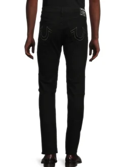 True Religion Jeans|Rocco Moto High Rise Relaxed Skinny Jeans Black