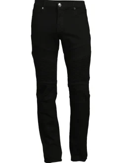 True Religion Jeans|Rocco Moto High Rise Relaxed Skinny Jeans Black