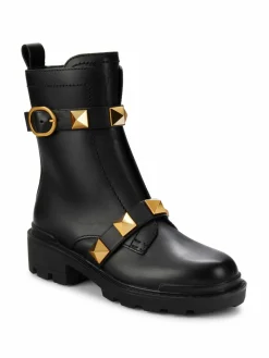 Valentino Garavani Rockstud Leather Boots