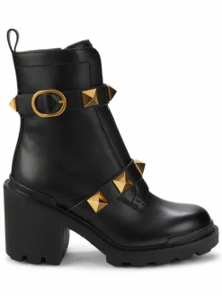 Valentino Garavani Rockstud Leather Platform Boots
