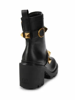 Valentino Garavani Rockstud Leather Platform Boots