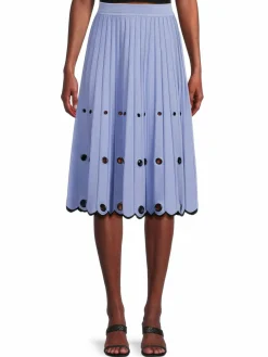 Women Jonathan Simkhai Ronny Compact Pleated Midi Skirt