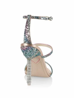 Sophia Webster Rosalind Crystal-Embellished Glitter Sandals