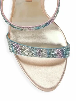 Sophia Webster Rosalind Crystal-Embellished Glitter Sandals