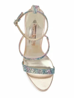 Sophia Webster Rosalind Crystal-Embellished Glitter Sandals