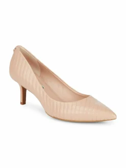 Karl Lagerfeld Paris Rosette Leather Point Toe Pumps
