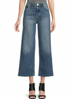 Women Hudson Rosie High Rise Wide Leg Crop Jeans