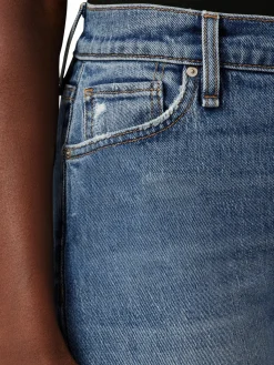 Women Hudson Rosie High Rise Wide Leg Crop Jeans