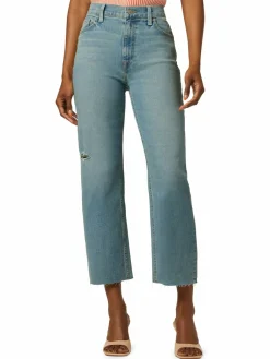 Women Hudson Rosie High Rise Wide Leg Cropped Jeans