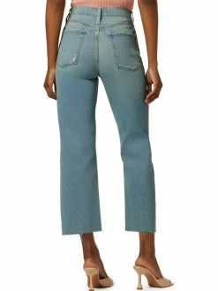 Women Hudson Rosie High Rise Wide Leg Cropped Jeans