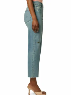 Women Hudson Rosie High Rise Wide Leg Cropped Jeans