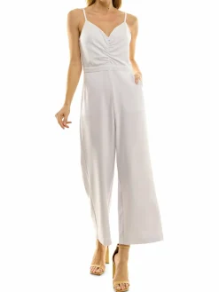 Women Nicole Miller Ruched Crepe Scuba Jumpsuit