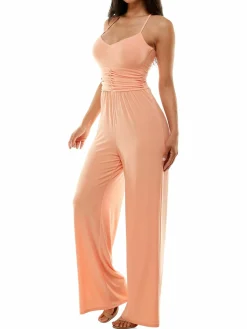 Women Bebe Ruched Cutout Jumpsuit