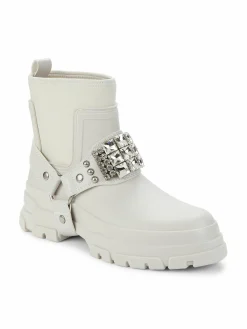 Karl Lagerfeld Paris Rylie Crystal Lug Sole Biker Boots