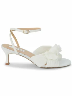 Saks Fifth Avenue Sammy Bow-Knot Leather Kitten Heel Sandals