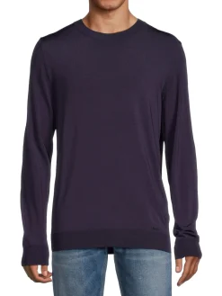 HUGO Sweaters|San Cesar V Crewneck Sweater Purple