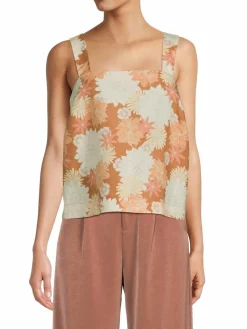 Women Faherty Sands Linen Tank Top