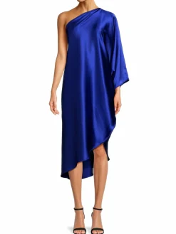 Women Renee C. Satin One Shoulder Midi Dress