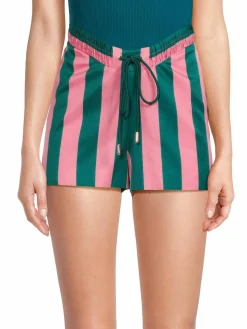 Women Brandon Maxwell Scoop Waist Silk Blend Shorts