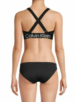 Women Calvin Klein Scoopneck Logo Sports Bra