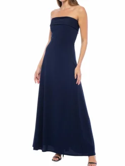 Women Marina Scuba Sleeveless A Line Gown