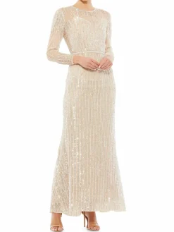 Women Mac Duggal Sequin Fit & Flare Gown