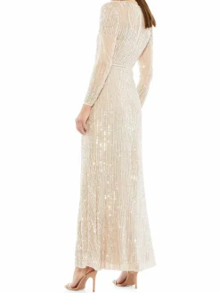 Women Mac Duggal Sequin Fit & Flare Gown