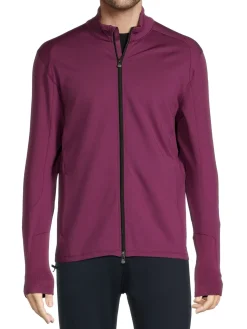 Greyson Activewear|Sequoia Mockneck Zip Jacket Bordeaux