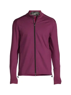 Greyson Activewear|Sequoia Mockneck Zip Jacket Bordeaux