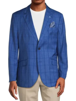 TailorByrd Blazers & Sportcoats|Shadow Plaid Sportcoat Royal