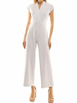 Women Nicole Miller Shawl Collar Jumpsuit