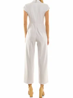 Women Nicole Miller Shawl Collar Jumpsuit