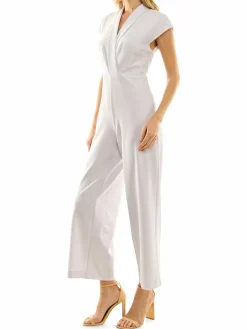 Women Nicole Miller Shawl Collar Jumpsuit