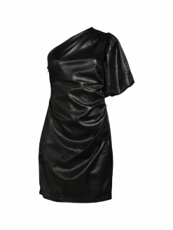 Women RACHEL Rachel Roy Shayna Faux Leather One-Shoulder Sheath Dress