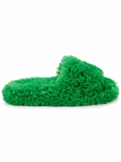 Bottega Veneta Shearling Platform Slides