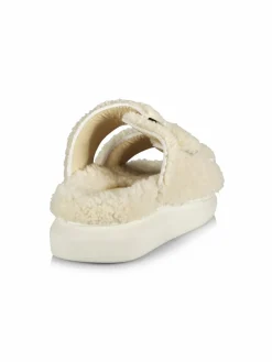 Alexander McQueen Shearling Slide Sandals