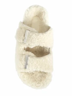 Alexander McQueen Shearling Slide Sandals