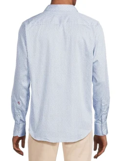 Robert Graham Casual Button-Down Shirts|Shelton Classic Fit Print Shirt Blue