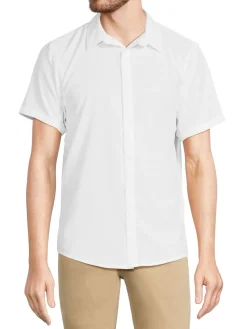 Onia Casual Button-Down Shirts|Short Sleeve Button Down Shirt