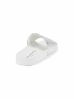 Valentino by Mario Valentino Sibilla Perforated Leather Slides