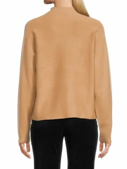 Women Saks Fifth Avenue Side Striped Two Tone Sweater