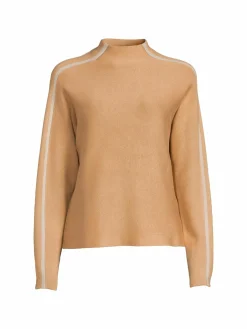 Women Saks Fifth Avenue Side Striped Two Tone Sweater