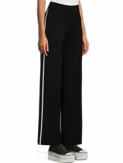 Women Saks Fifth Avenue Side Tape Wide Leg Pants