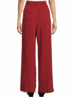 Women Equipment Silk Blend Wide Leg Trousers
