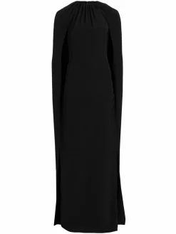 Women Brandon Maxwell Silk Capelet Gown
