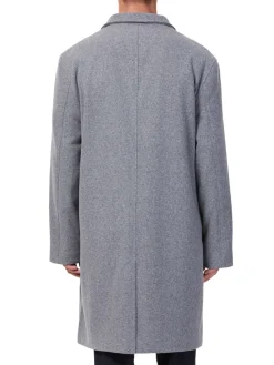 Hyden Yoo Coats & Jackets|Single Breasted Wool Blend Overcoat Medium Grey