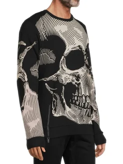 Eleven Paris Sweatshirts & Hoodies|Skull Graphic Sweatshirt Black Multicolor