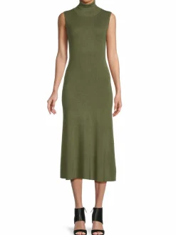 Women Saks Fifth Avenue Sleeveless Turleneck Sweater Dress