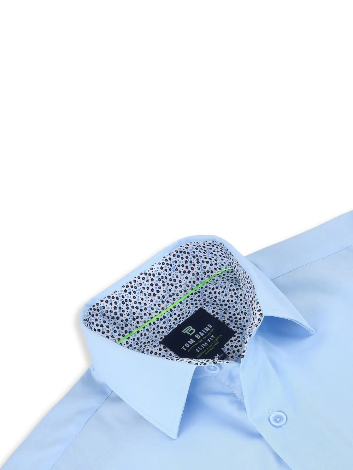 Tom Baine Casual Button-Down Shirts|Slim Fit Button Down Shirt Sky Blue