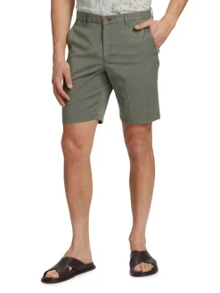 Saks Fifth Avenue Shorts|Slim Fit Cotton Blend Chino Shorts